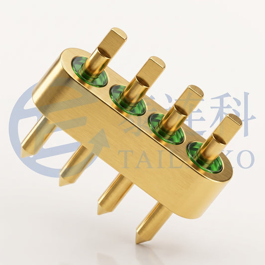 MRC: JMCTK-2061T-JH - Hermetic Glass-to-Metal Sealed Rectangular 4-Pin Connector Header