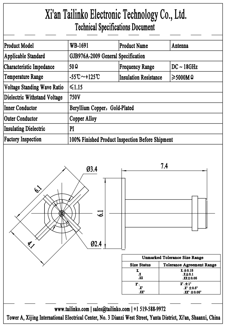 ARE: WB-1691 Antenna Dipole