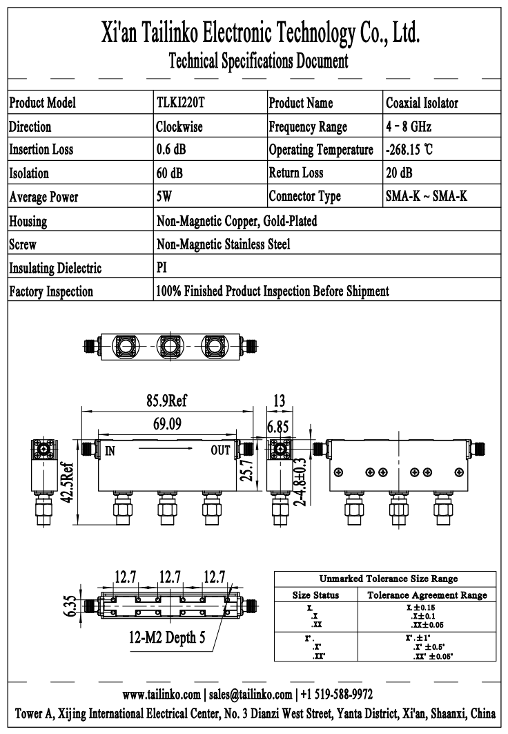 C&I: 4-8GHz Three-Stage Cryogenic Quantum RF Isolator